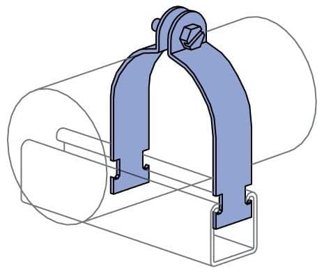 Genuine Unistrut P1115-EG 1-1/2" Rigid Steel Conduit Pipe Strut Clamp for All 1-5/8" Strut Channels