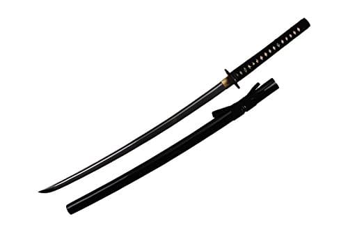 Onikiri F-560-1 1045 Carbon Steel Handmade Katana with Scabbard, 41.5", Black