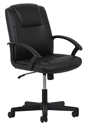 OFM Essentials Leather Executive Office/Computer Chair with Arms - Ergonomic Swivel Chair (ESS-6000) (1-Unit)