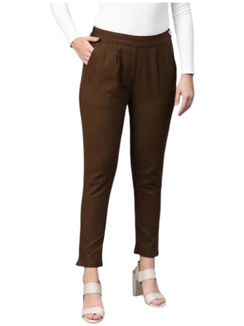 KASHISHIYA Straight Fit Cotton Trouser Pants for Womens & Girls