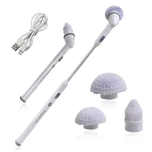 Electric Spin Scrubber Power Brush，Bathroom Cleaner Cordless with 1 Extension arm and 3 Replaceable Shower 360 Degree Rotate Brush Heads,for Tub,Tile,Floor,Wall and Kitchen