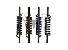 Black Widow by Pro Trucker Handmade in The U.S.A. 15,000 Watt Open Coil CB Radio Antenna 69" - Red