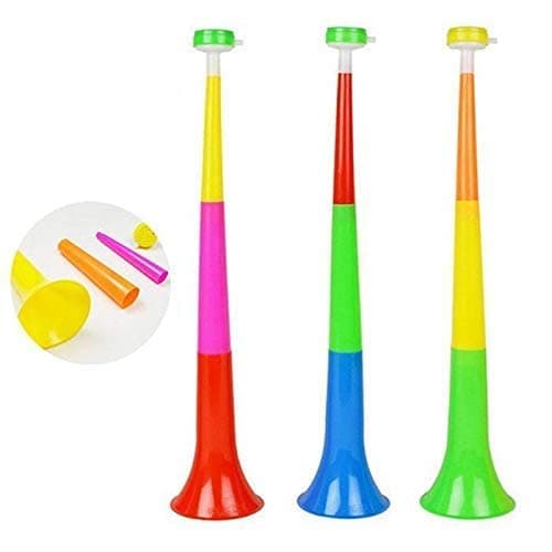 Noisemaker 3 Level Cheering Party Air Horn (Multicolor) (Set of 3)