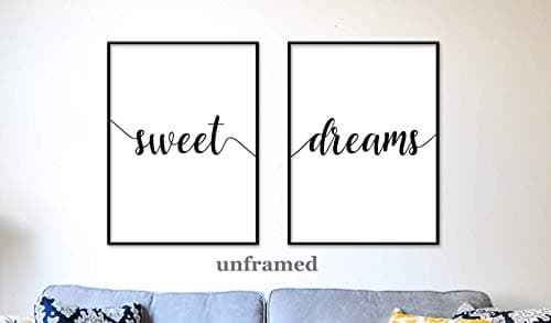 Sweet Dreams, Set of 2 Wall Art Decor 18 x 24 Inches Poster Print UNFRAMED