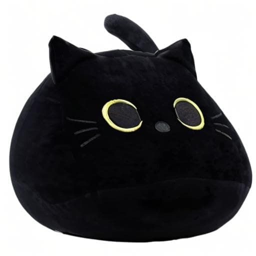 iBccly Black Cat Plush Toy: Soft, Stuffed Animal Pillow, Baby Sofa Decoration, Cat-shaped Design