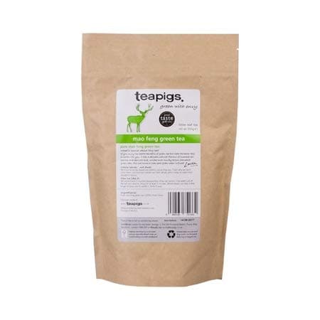 – Teapigs Loose Mao Feng Green Tea Bags - Award-Winning Whole Leaf Green Tea with a Light & Delicate Flavour - Naturally Caffeinated & Zero Calories - Great Taste Award Winner - 200g Loose (1 Pack)