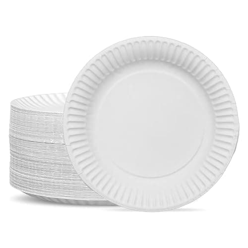 G4GADGET 100 Paper Plates 23cm - 9inch Paper Plates, Disposable Plates, Party Plates