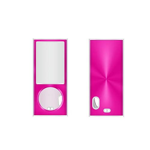 Case for Apple iPod Nano 5th Gen 2 Piece Snap On Hard Case Cover Screen Protector Guard (Hot Pink)