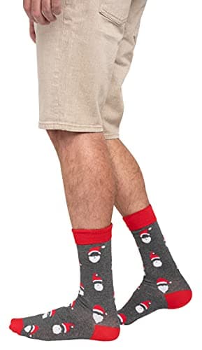 Mens Novelty Socks 2 Pair Set - Christmas Holiday Fathers Day Food