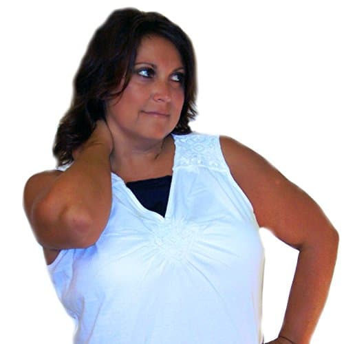 Modesty Panel Cleavage Cover Cami 100% Cotton Navy Size A