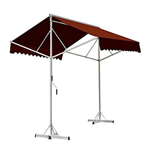 Awntech 8-Feet Richmond Free Standing Double Sided Manual Retractable Awning, 8 by 13-Feet, Terra Cotta