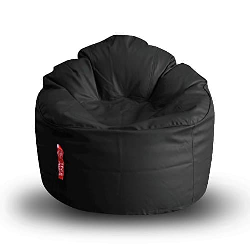 Style Homez Premium Leatherette Mooda Rocker Lounger Bean Bag XXXL Size Black Color Cover Only