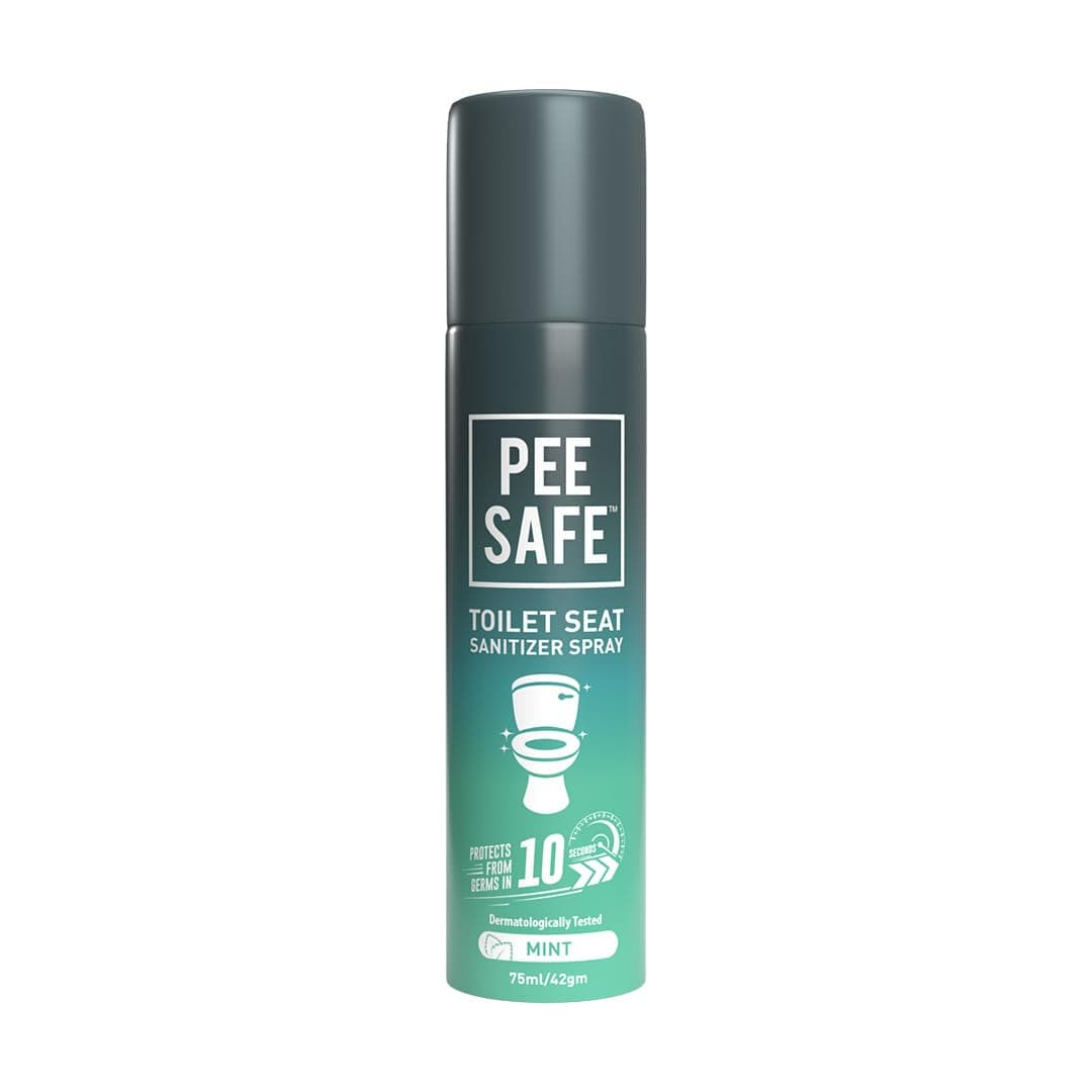 PEESAFE Toilet Seat Sanitizer Spray (75ml) - Mint Reduces the Risk of UTI and Other Infections | Protects against 99.9% of Bacteria in 10 Seconds Travel Friendly | Odor Resistant