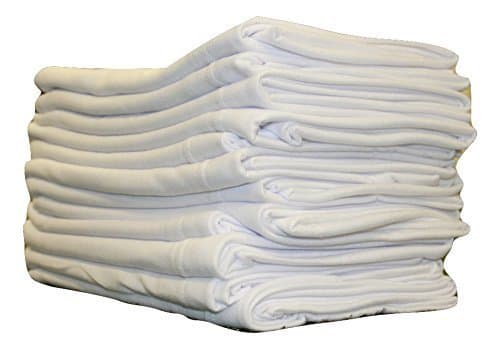 Axtion Products 100% Knitted White Polyester Bulk Pack Pillow Cases (1, 24pk) Sublimation