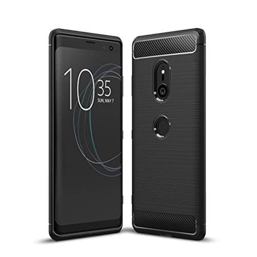 Sony Xperia XZ3 Case, TopACE Ultra Thin Carbon Fiber Scratch Resistant Shock Absorption Soft TPU Protective Cover for Sony Xperia XZ3 (Black)
