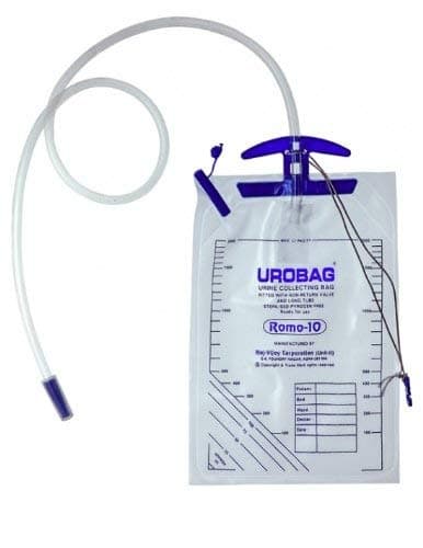 Apex Digital ROMO-10 Urine Accumulation Bag with Moulded Handle, Capacity - 2000ml (Pack of 10)