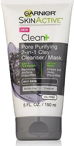 Garnier SkinActive Clean+ Pore Purifying 2-in-1 Clay Cleanser Mask 5 oz ( Pack of 12)