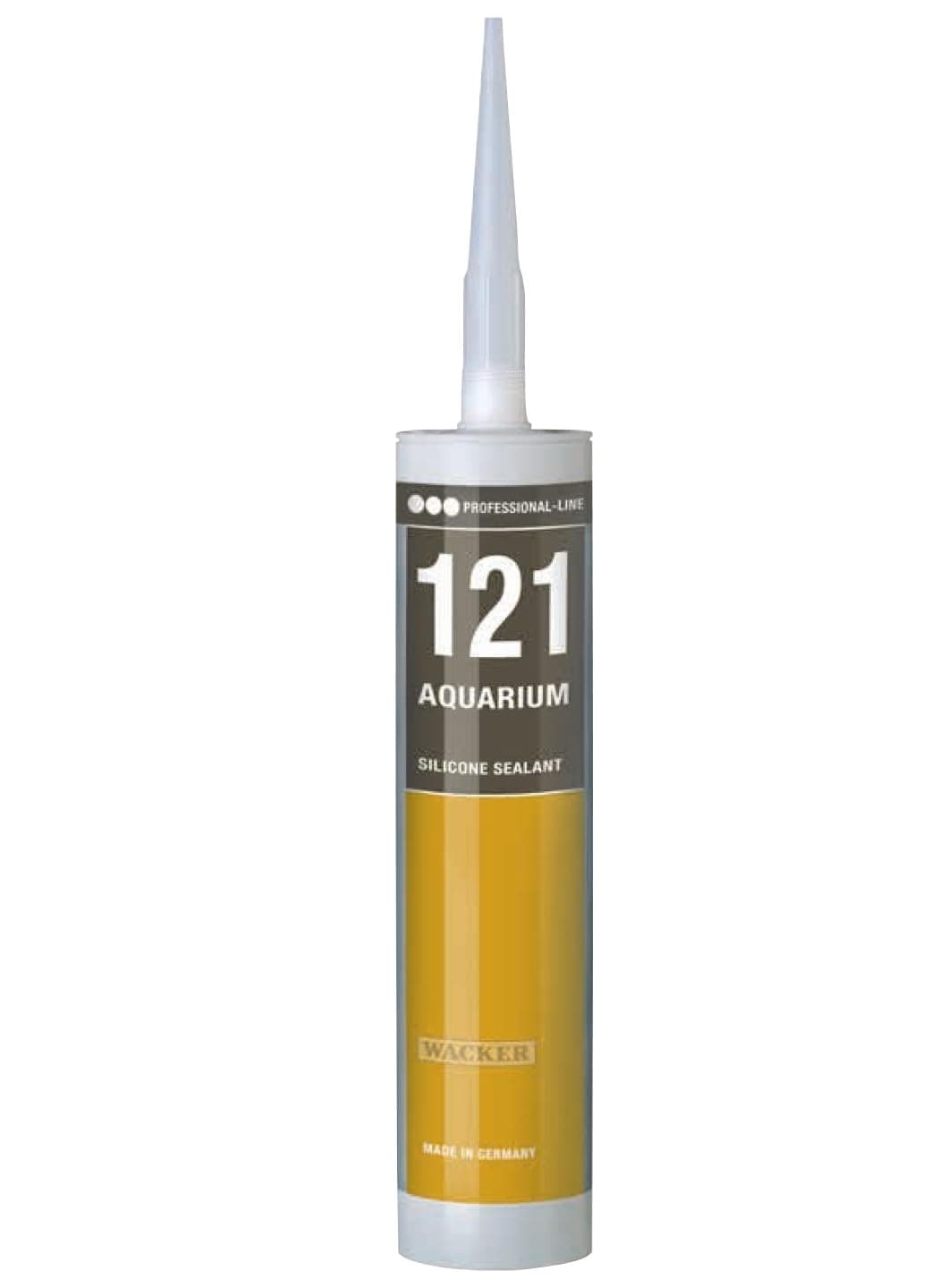 Wacker 121 Professional Aquarium, Fish Tank Silicone Sealant | Small to Large Tanks | Bonding, Gap Filling & Repair | Safe for Fish - FDA Approved (310ml - Clear)