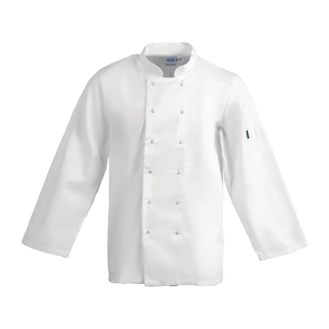 Whites Vegas White Unisex Chef Jacket Long Sleeve XS - Professional Uniform for Restaurants, Cafes, Bistro A134-XS