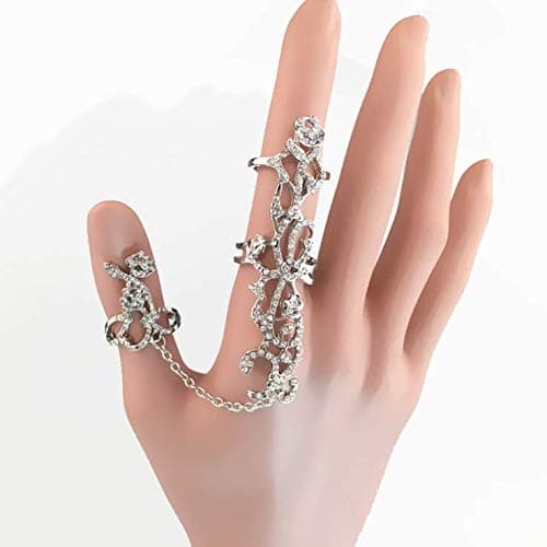 1PC Rings Multiple Finger Stack Knuckle Band Crystal Set Womens Fashion Jewelry
