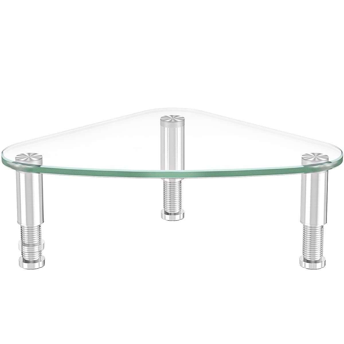 HEMUDU Clear Corner Desk Triangle Computer Monitor Stand HD01T-003P