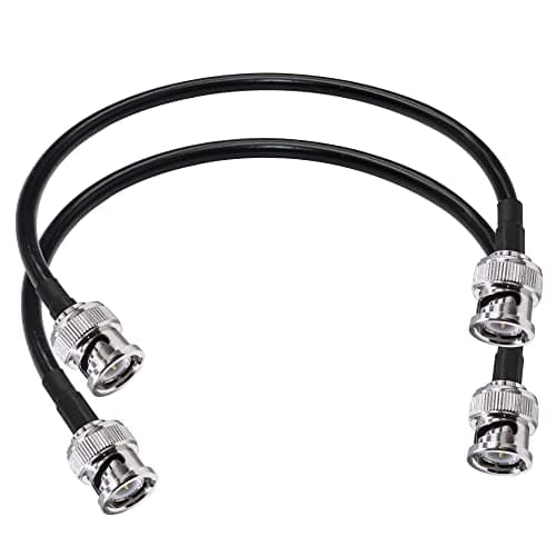 BNC Male to BNC Male Coax Cable 12inch(30cm) 2 Pack RG58
