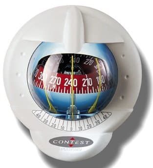 Plastimo Contest 101 Bulkhead Compass White and Red