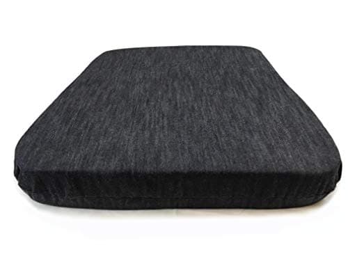 OrganicTextiles All Organic Latex Seat Cushion with Zippered Covering (Removable Cover) (2" Firm, Dark Cotton)