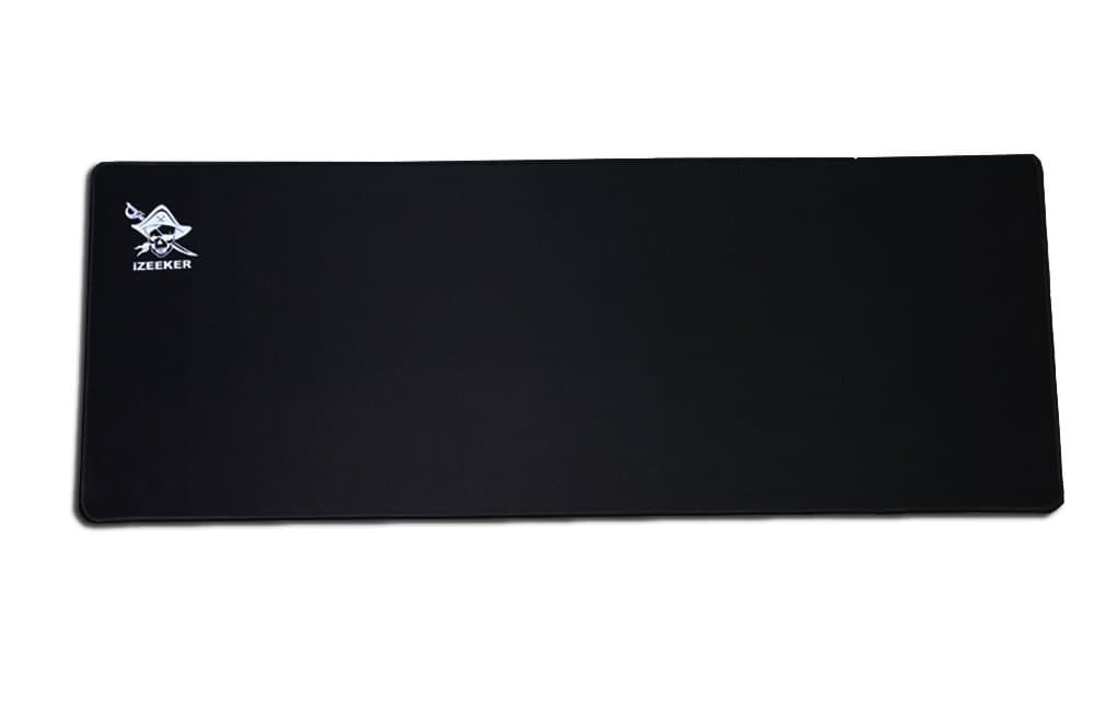 iZEEKER Large Size Waterproof Gaming Mouse Mat / Pad - XX-Large, Stitched Edges - 3mm Thick Non-Slip Rubber Mousepad | 31.5"x11.8" - Speed and Control, Black Edge