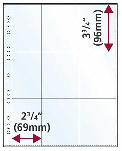 Enigma Xtra Acid Free HD A4 Portrait E9 Photo Sleeves for Ring Binder Albums - 9 Pocket per Page (10 Pack)