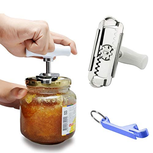 Kungfu Mall Arthritis Jar Opener Stainless Steel Adjustable Can Opener Spiral Can Seal Lid Remover Twist Off Bottle Opener