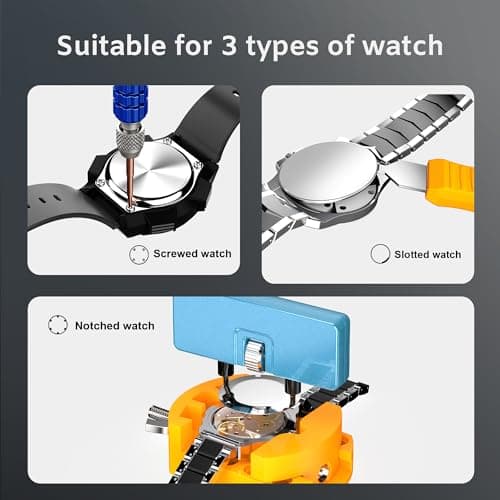 Jorest Watch Repair Kit,for Watch Battery Replacement & Watch Link Removal & Resizing & Watch Opener,Watch Repair Screwdriver Set,Watch Wrench Back Remover,Watch Cleaning,Spring Bar Tool,Multicolor