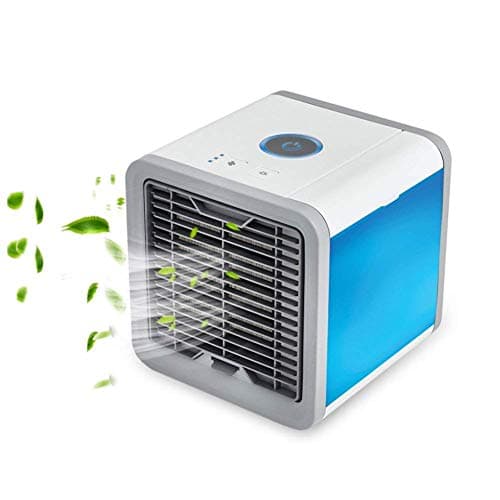 Yaer Portable Air Cooler Fan 3 in 1 USB Mini Mobile Personal Space Air Conditioner, Humidifier, Purifier and 7 Colors Nightstand, Desktop Cooling Fan for Office Home Outdoor Travel