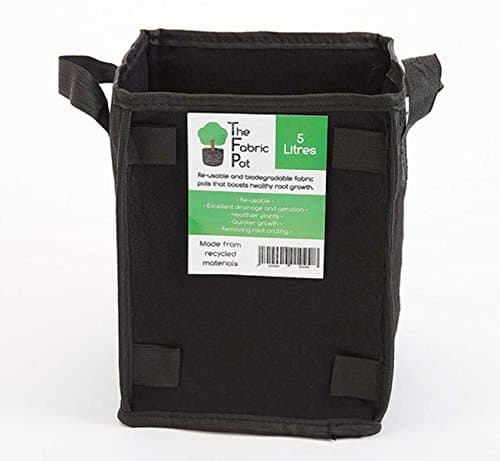 The Fabric Pot Hydroponics Fabric Pot Breathable Pots Container Grow Bag Plant Litre UK (5L, Black Square)