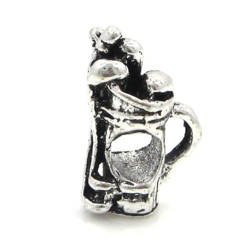Jewelry Monster "Golf Clubs" Charm Bead for Snake Chain Charm Bracelet