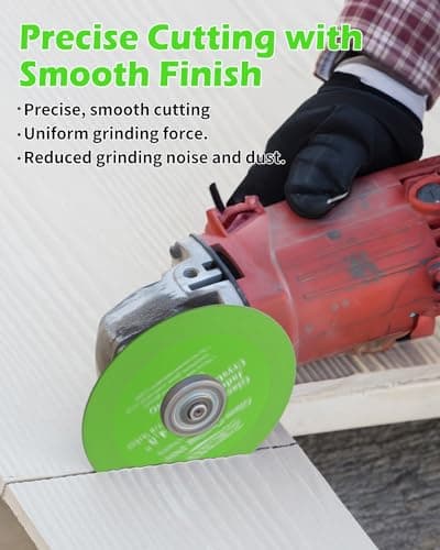 Glass Cutting Disc for 4-1/2" Angle Grinder, 5 Pack Glass Ceramic Diamond Cutting Blade Disc 7/8" (Model 115/125) for Grinding Jade, Crystal, Wine Bottles, Tile.