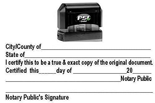 Notary Certified True Copy Stamp