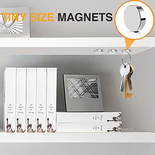 TRYMAG Small Magnets 8x2mm, 80Pcs Small Round Rare Earth Magnets, Tiny Strong Neodymium Disc Magnets for Whiteboard, Fridge, Office, Hobbies, Crafts and Dry Erase Board