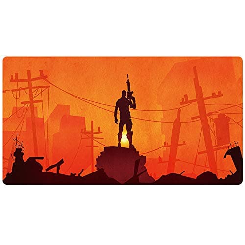 Imegny Extended Gaming Mouse Pad, Portable Keyboard & Mouse Mat with Stitched Edges + Non-Slip Rubber Base (Type1 35.4x15.7 Inch, fnt Winning 12)