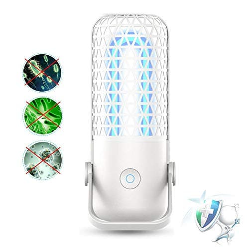 UMYMAYDO1 UV Disinfection Light Portable Sterilization Lamp, Sterilization Rate up to 99%, Professional Ultraviolet Light Sterilizer Sanitizer Rechargeable for Bathroom Wardrobe Hotels Travel (White)