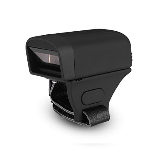 DEFTUN Portable Bluetooth 2D Wearable Ring Barcode Scanner, Wireless Finger Mini QR Bar Code Reader Compatible for Windows, Mac OS, Android 4.0+, iOS