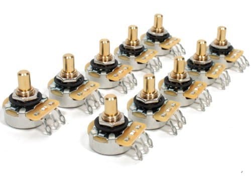 450G Series Bulk Lot of 10 (10X) CTS 250K Short SOLID Shaft Audio Taper Potentiometers / Pots - 10% Tolerance