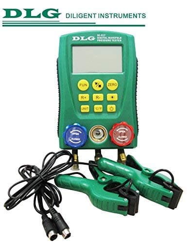 DLG DI-517 Digital Manifold Guage 2 Clamp-on Temperature Probes Refrigeration System HVAC