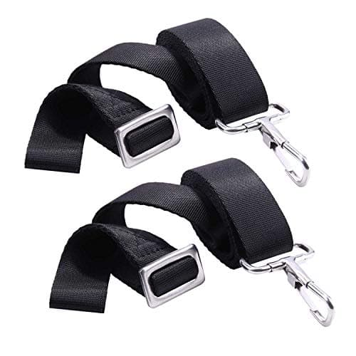 XJunion 2 PCS Adjustable Bimini Boat Top Strap Loops Single Snap Hook - Stainless Steel Boat Awning Hardware