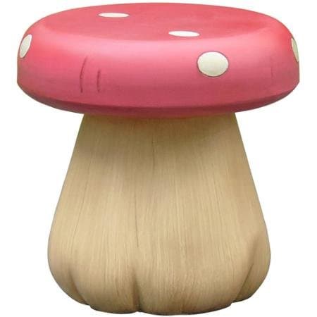 Heavy Duty Red Finish Mushroom Design Courtyard / Garden Stool