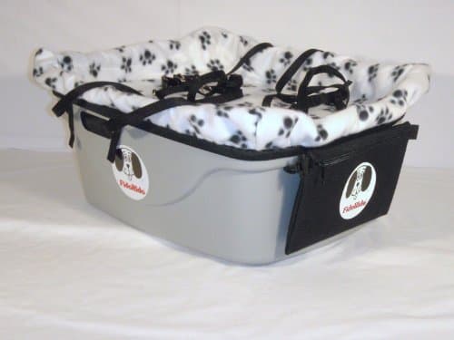 2 Seater Dog Car Seat Finish: Gray, Harness Sizes: Medium and Large, Lining Color: White