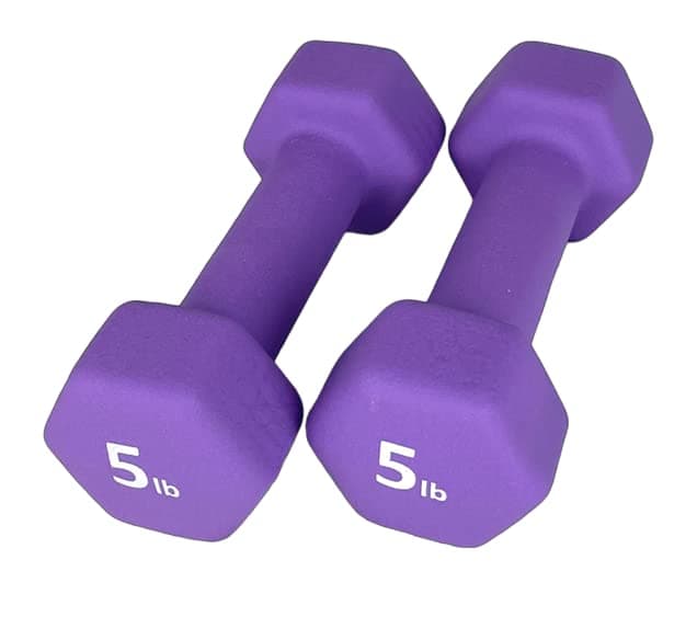 Rainforest Basics Neoprene Coated Dumbbell Hand Weight Set