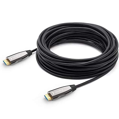 DELONG 15m Long Fiber Optic HDMI Cable Support 4K UHD 60Hz at 18.2Gbps Ultra high Speed,Support 4K UHD/HDR/HDTV/3D IMAX/Dolby Vision (30m/15m/10m Optional)