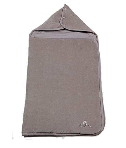 Eveil et Nature Hooded Baby Blanket, Taupe