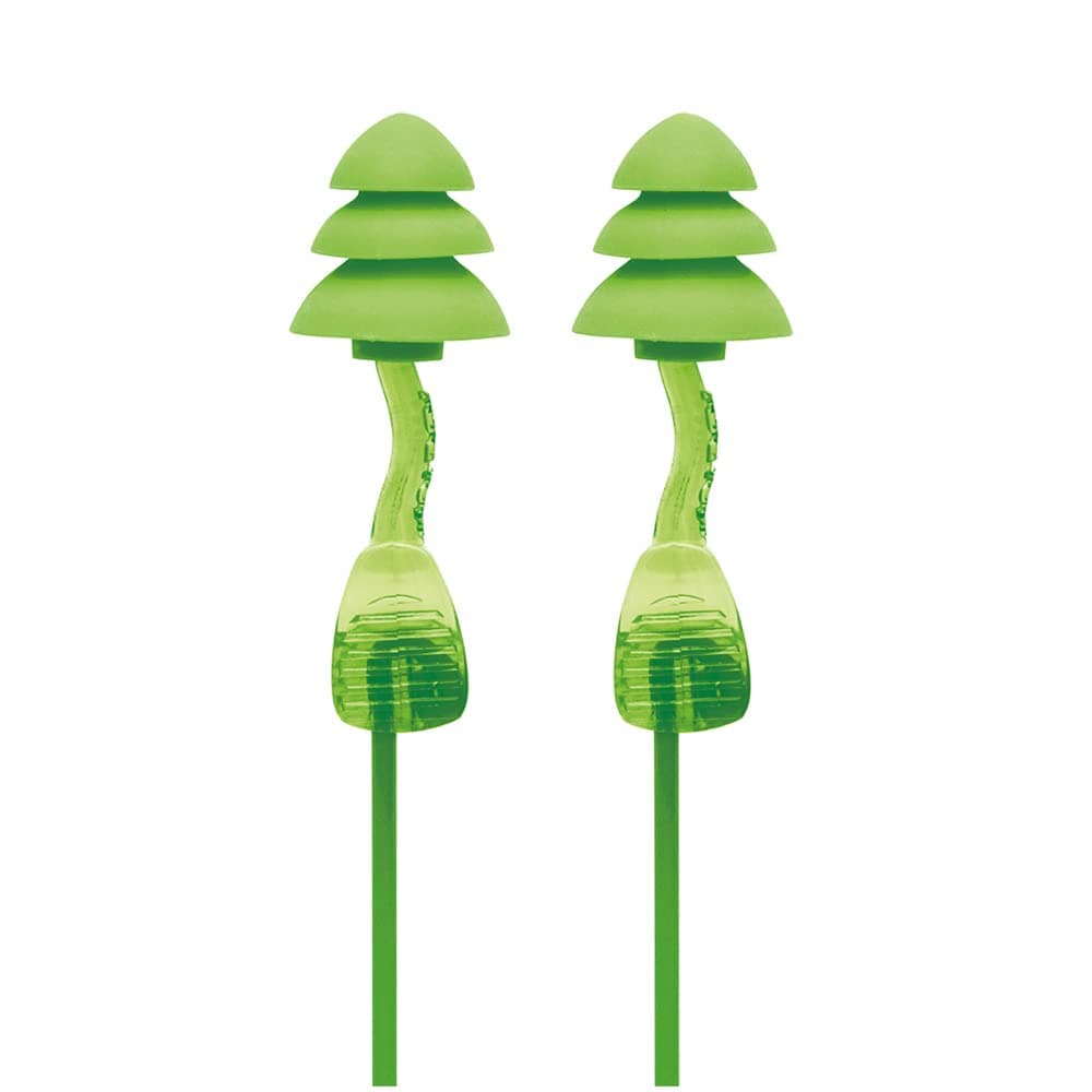 6451 SNR 33dB Twisters Earplugs with Cord, Multi-Colour, single unit,Large